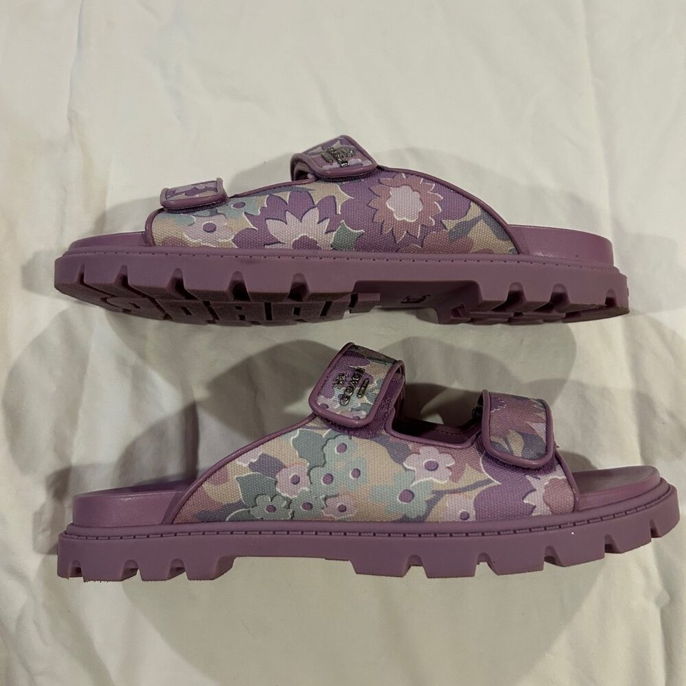 Coach Two Band Sport Slide With Floral Print - EUC - Picture 5 of 9